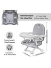 New Grey Portable Baby Booster Seat With Tray  Foldable Travel High Chair