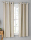 Beige Blackout Curtains Reduce Noise Home Decor Drapes 37  X 63  Set Of 2