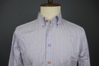 Eton Multi Striped Cotton Slim Fit Long Sleeve Button Down Dress Shirt Size 43