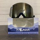 Piranha Performance Snow Goggles Snowmass Black Dual-layered Anti-fog Lenses New