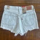 Levis 501 Classic Fit High Rise Denim Cut Off Shorts 27 Nwt