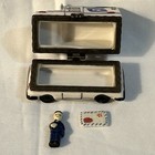 Vintage Usps Porcelain Mail Truck Hinged Trinket Box  Mailman   Letter