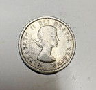 1959 Canada Canadian Caribou Quarter 25 Cents Elizabeth Ii 80  Silver Coin