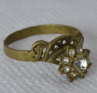 Very Rare Ancient Bronze Ring Authentic Roman Artifact White Stones Amazing