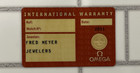 Authentic Omega International Constellation Warranty Pictograms Certs Cal 1456