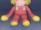 Fisher Price Crib Friend 1984 Plush Doll Rattle Squeaker Pink Girl Vtg Stuffed
