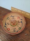 Vintage Mexican Clay Hand Painted Jewlery Dish