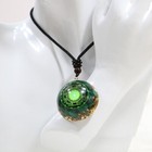 Malachite Crystal Resin Pendant Necklace Reiki Healing Magnetic Energy Talisman