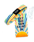 Zox   let The Sun Shine In   Silver Single Large Nip Wristband W card