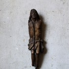Antique Large  Rare 15th Century Carved Oak Corpus Christi  Medieval  English 