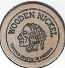 National College Of Education  5   Token coin  Indian Head Wooden Nickel