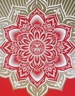 Shepard Fairey Obey Giant Red Gold Holiday Mandala 18x24    Art Print Poster 2013