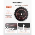 Uimoso 12 In Diamond Saw Blade Set 3-pack 1  Arbor dry wet Use For Brick Cutting