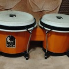 Toca Wood  Leather Bongo Set 2piece Hand Percussion Musical Instrument-no Key-
