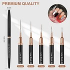 7pcs Nail Art Liner Brush Set Ultra Fine Detail Gel Acrylic Long Line Design