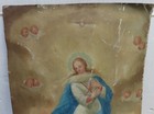 Antique Tin Retablo - Mexico Folk Art - 12 X 9 