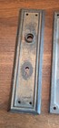 2 Antique vintage Brass Door Plates trim   Back Plates   Used   L