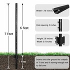 Fence Posts 7 Feet Pack Of 10 Metal Fence Poles U Post Sturdy Duty Fence Stake