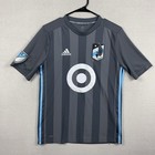 Adidas Minnesota United Fc Home Jersey Size Youth Xl Blue Gray Soccer Mls Loons