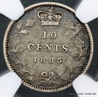 Key Date Ngc Vf35 1885 Canada Silver Ten Cents Victioria 10c Canadian Dime  bc2 
