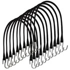 10 Pack 21  Heavy Duty Tarp Straps Tie Down Bungee Cords S-hook Boat Covers