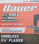 Bauer 20v Cordless 3-1 4  Wide   1 16  Deep Planer 21504c-b  tool Only 