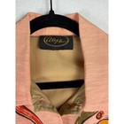 Vintage Alex Kim Silk Jacket Salmon Peach Abstract Hand Painted Sequin Large