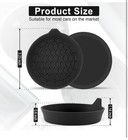 4 Pack Silicone Car Cup Holder Coasters     Universal Non-slip Cup Inserts Black