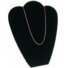 4 Black Velvet Necklace Pendant Jewelry Bust Display