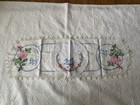Bluebirds Vintage Dresser Scarf   Embroidered Doily