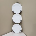 Plate Rack Wall Mount Scroll Black Wrought Iron Farmhouse Kitchen Display