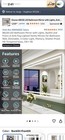 Awandee 88x38 Led Backlit Lighted Bathroom Mirror Fogless Dimmable Tempered