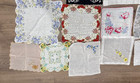 Vintage Handkerchiefs Lot Of 19 Floral Lace Embroidered Hankies 1 Silk Scarf