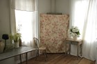 Antique French Large Scale Floral Rare Width Wide Cotton Material Large Scale 