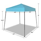 Crown Shades 8 x8  Base 6 5 x6 5  Top Pop Up Canopy W carry Bag  Blue  open Box 