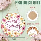 Hello Welcome Spring Themed Decorations Wooden Resurrection Door Signs Pink