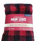 Muk Luks Mens Slipper Socks Size L xl Shoe Size 11 13 Red Warm Comfortable Rt