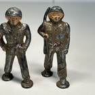 Vintage Lot Of 4  Barclay Pod Foot Advancing Soldiers Military Lead Toy Figures
