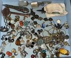 Victorian Art Deco Vintage Jewelry Lot Repair Junk Drawer Salvage Harvest  As Is