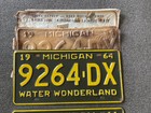 Very Rare 1964 Michigan License Plate Plates Pair Nos Light Wear Chevy Ford
