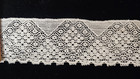 Vintage antique  White  Cotton Leavers Lace  4 Yards