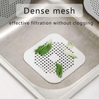 Drain Hair Catcher Square Silicone Trap Shower Drain Cover With Suction Cups