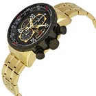 Invicta Aviator Chronograph Black Dial Gold-plated Men s Watch 17206