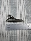 Vtg Silver Tone Tie Clip Tie Bar  Skinny Tie Width With Stone  0370 Nos