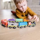 Melissa   Doug Wooden Magnetic Train Cars - 8pc Educational Toy Set