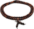Unisex Natural Rosewood Prayer Beads Buddha Buddhist Prayer Meditation Mala Neck