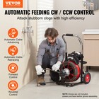 Vevor Drain Cleaner Machine Electric Drain Auger 100ft X 1 2 In Auto Feed