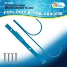 U s  Pool Supply Set Of 2 Blue Aluminum Pool Hangers For Telescopic Poles  Nets
