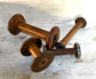 Vintage Lot Of 4 Industrial Textile Wooden Spools