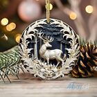 Deer Winter Ceramic Hanging Ornament  Christmas 2025 Ornament Christmas Decorate